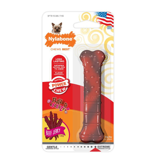 Nylabone Powerchew Textured Bone Beef Jerky Petite