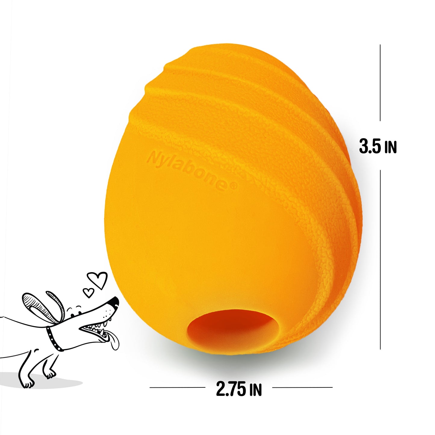 Nylabone Eggi Interactive Dog Toy for Small Dogs