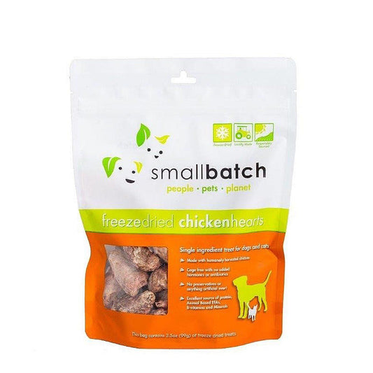 Small Batch Freeze-dried Treats Chicken Hearts 3.5 oz