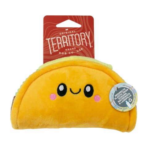 Territory Taco Dog Plush Squeaker Toy 15cm