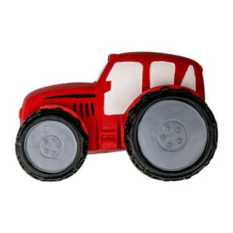 Territory Latex Squeaker Red Tractor Dog Toy 14.7cm