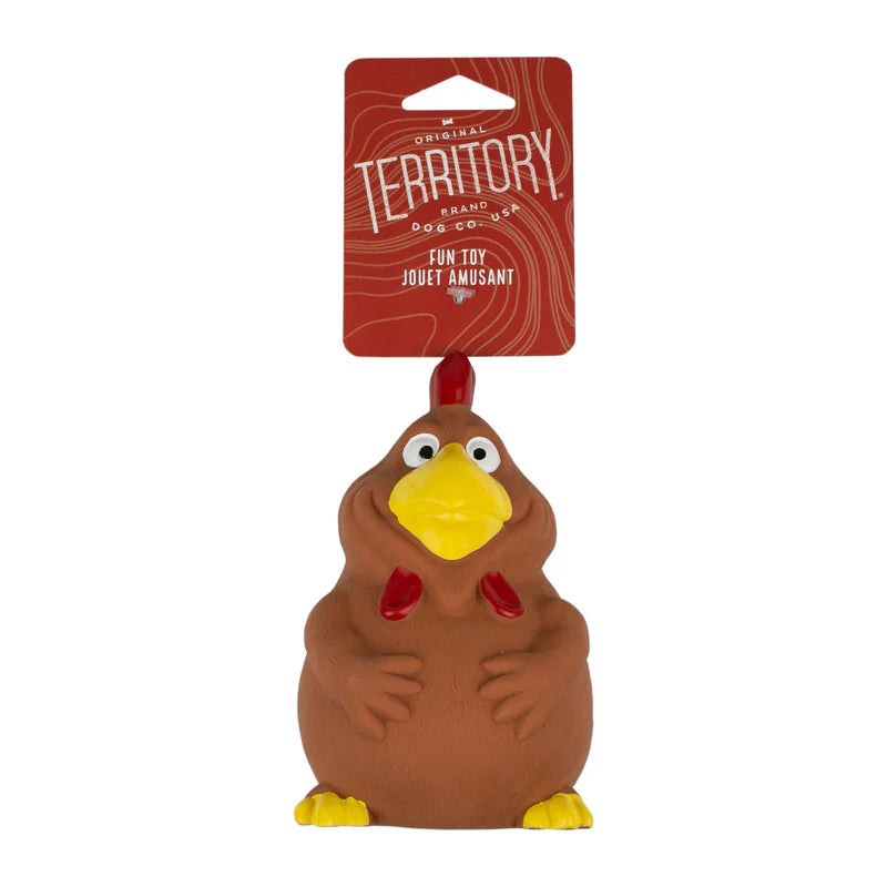 Territory Latex Squeaker Chicken Dog Toy 9cm