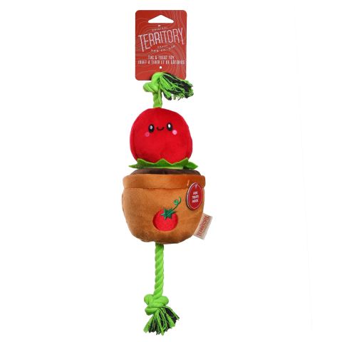 Territory Tomato Treat-and-Tug Dog Toy 38cm