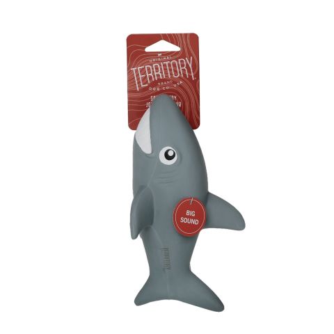 Territory Latex Squeaker Shark Dog Toy 22cm
