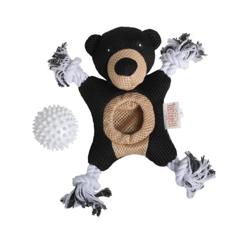 Territory Black Bear 2-in-1 Dog Toy 23cm