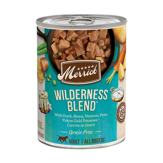 Merrick Classic Dog Canned Food Grain Free Wilderness Blend 12.7oz