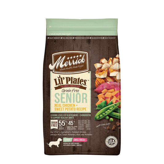 Merrick Lil' Plates Senior Real Chicken Sweet Potato Dog Dry Food 1.81kg