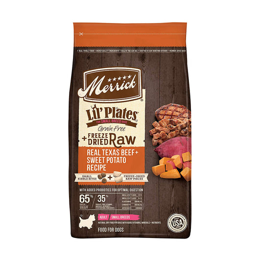 Merrick Lil' Plates Beef Sweet Potato Raw Bites Dry Dog Food 1.8kg