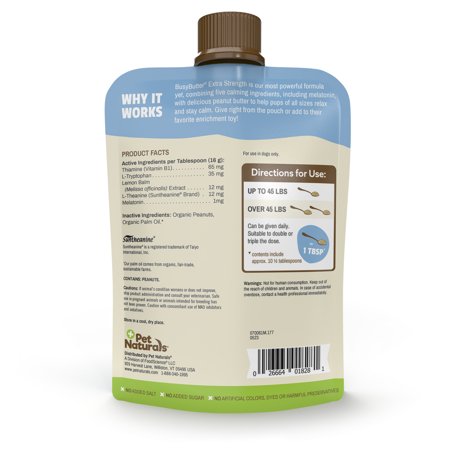 Pet Naturals Busy Butter Extra Strength Calming Peanut Butter 170g