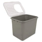 Petmate Enclosed Cat Litter Box Top Entry Nickel and White