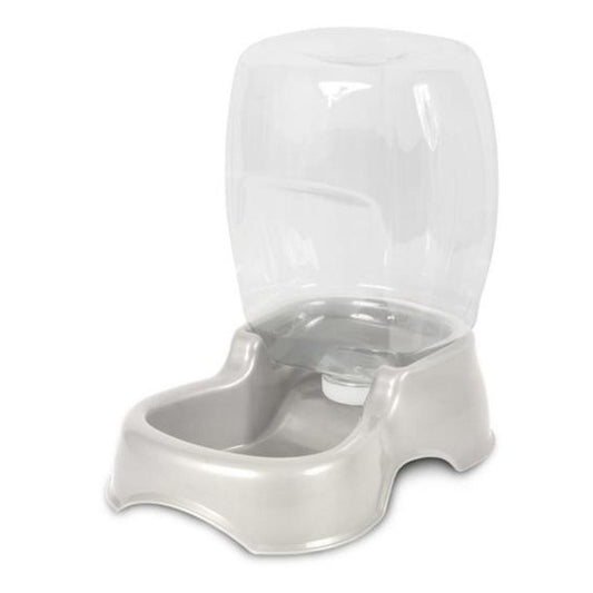 Petmate Waterer Pet Cafe Pearl Silver 0.75 Gallons
