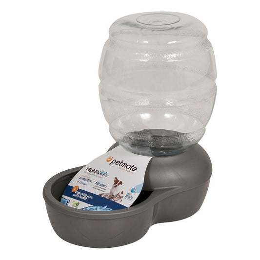Petmate Waterer Replendish Silver Grey 1 Gal