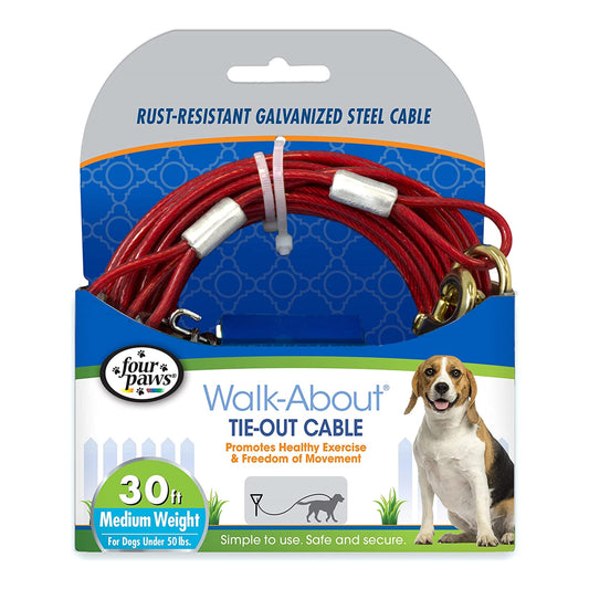 Four Paws Tie Out Cable Medium Weight 15 Ft