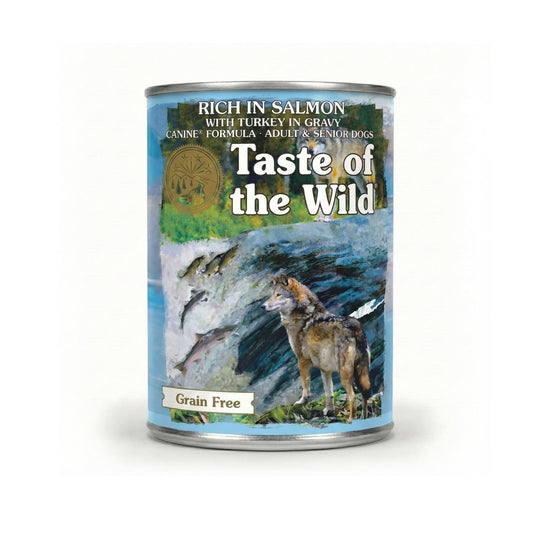 Taste of the Wild Salmon, Turkey Gravy Wet Dog Food 390g