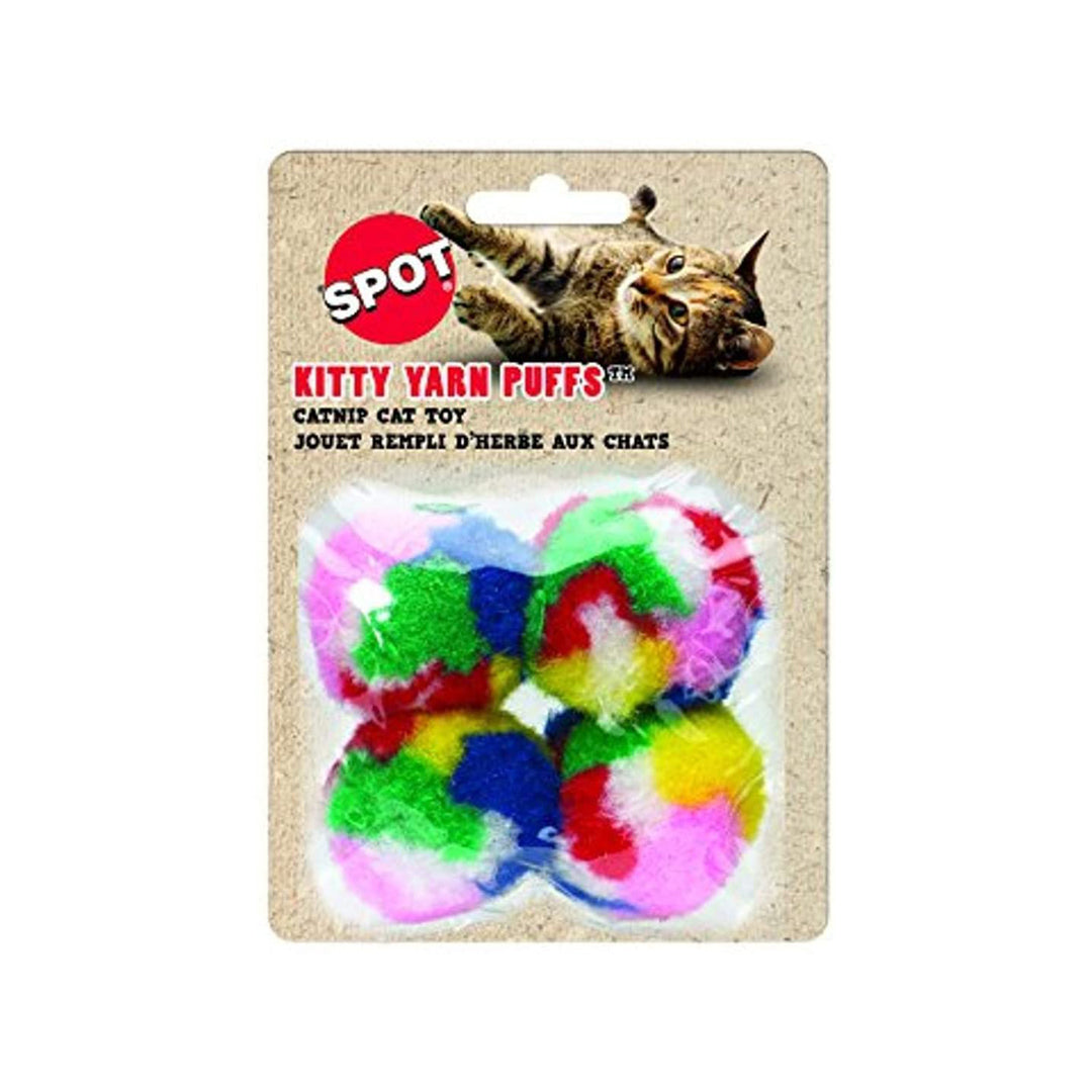 Spot Cat Toy Yarn Puffs 4 Ct