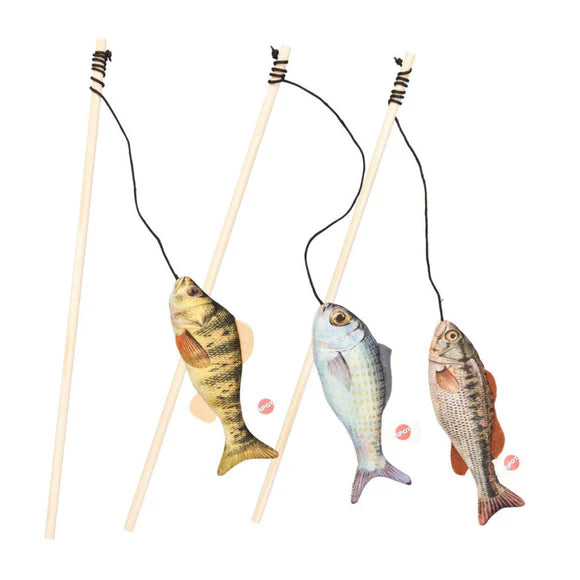 Spot Cat Toy Wand Gone Fishing Cat Toy
