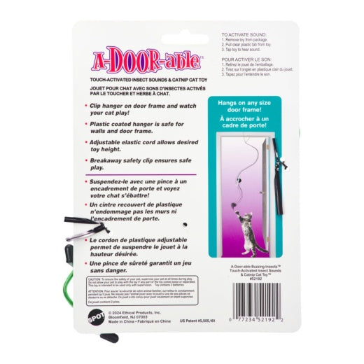 Spot Buzzing Insect A-Door-Able Cat Toy Assorted Color