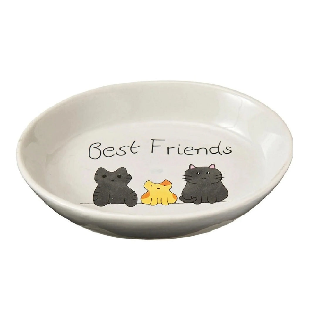 Spot Cat Dish Oval Best Friends 6in – Bow & Wow