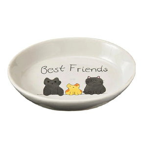 Spot Cat Dish Oval Best Friends 6in