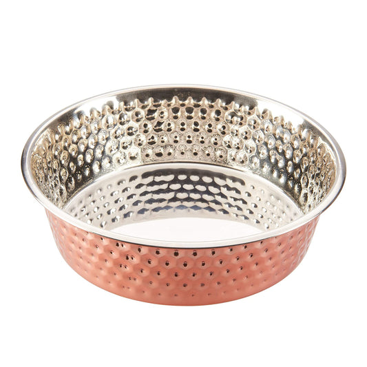 Spot Dog Bowl Honeycomb Copper 1qt