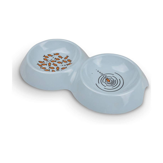 Van Ness Cat Bowl Ecoware Double Diner Bamboo Assorted