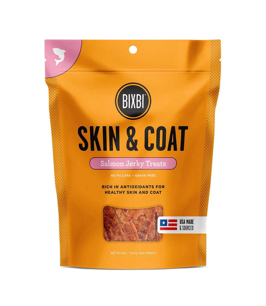 Bixbi Skin and Coat Jerky Treat Salmon 113.4g