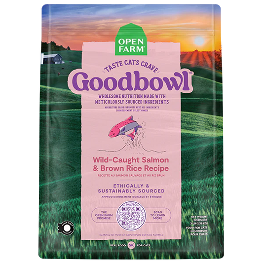 Open Farm GoodBowl Salmon & Brown Rice Recipe Dry Cat Food 1.36kg