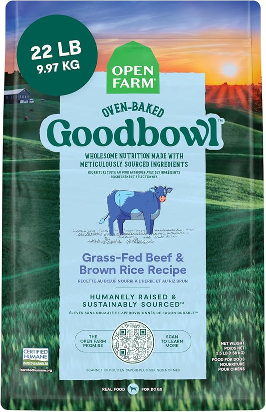 Open Farm GoodBowl Oven-baked Grass-Fed Beef & Brown Rice Recipe Dry Dog Food 9.97kg