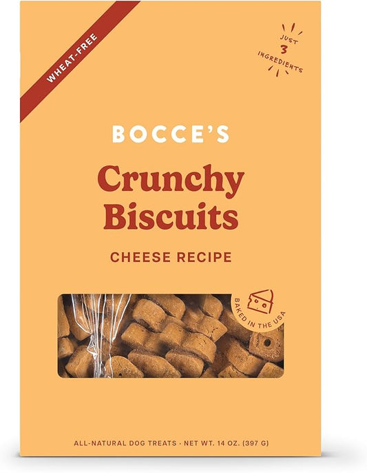 Bocce's Crunchy Biscuits Cheese Recipe Dog Treats 397g