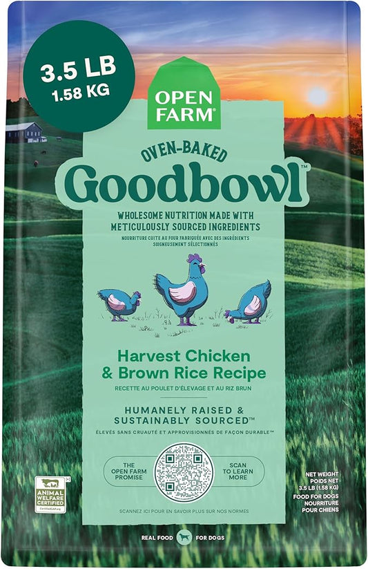 Open Farm GoodBowl Oven-baked Chicken & Brown Rice Recipe Dry Dog Food 1.58kg