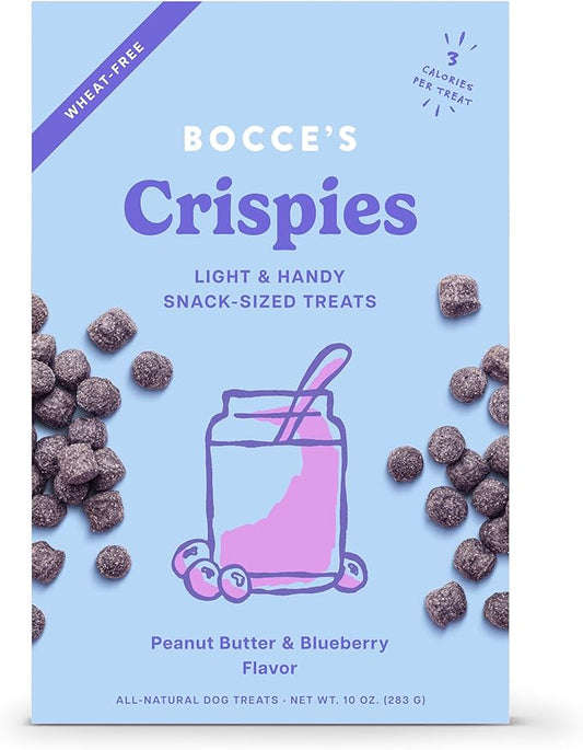 Bocce's Dog Treats Crispies Peanut Butter and Blueberry 10 oz