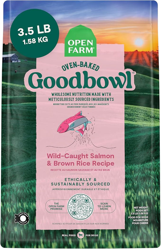 Open Farm GoodBowl Oven-baked Salmon & Brown Rice Recipe Dry Dog Food 1.58kg