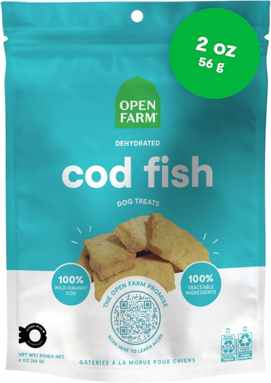 Open Farm Dehydrated Cod Fish Treats for Dogs 56g