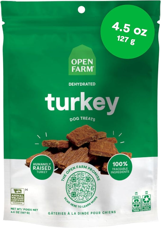 Open Farm Dehydrated  Turkey Treats for Dogs