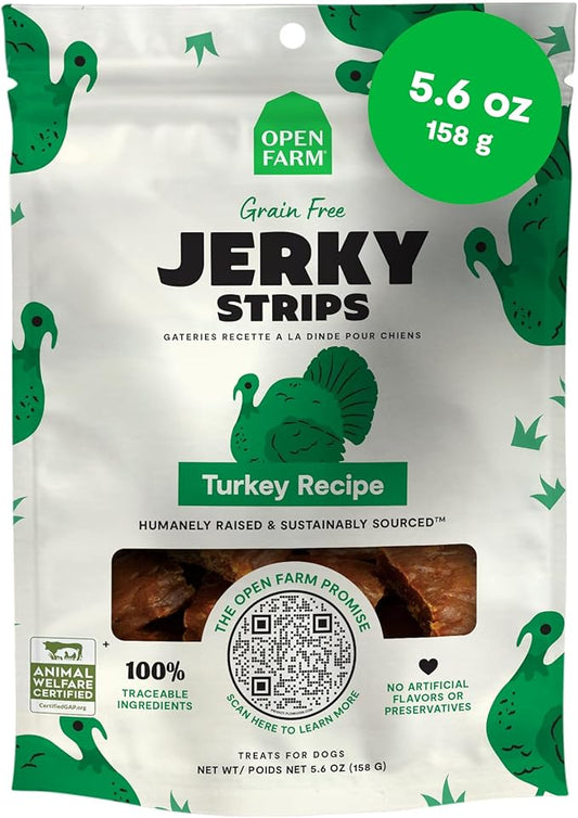 Open Farm Grain-free Turkey Recipe Jerky Strips 158g
