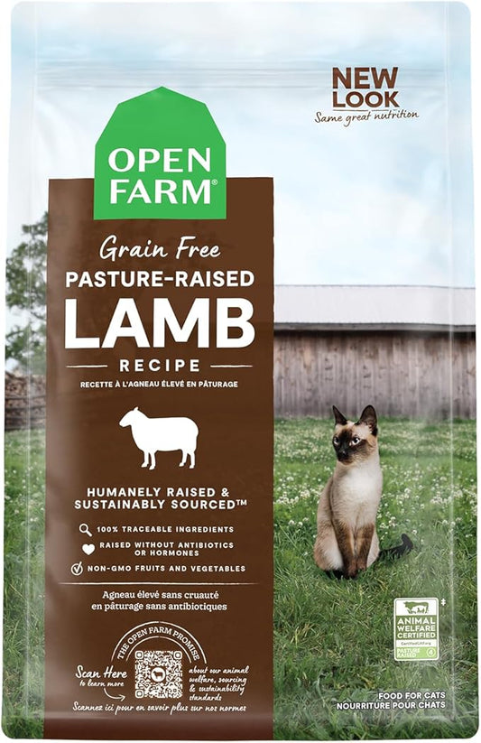 Open Farm Grain-free Pasture-raised Lamb Dry Cat Food 0.9kg