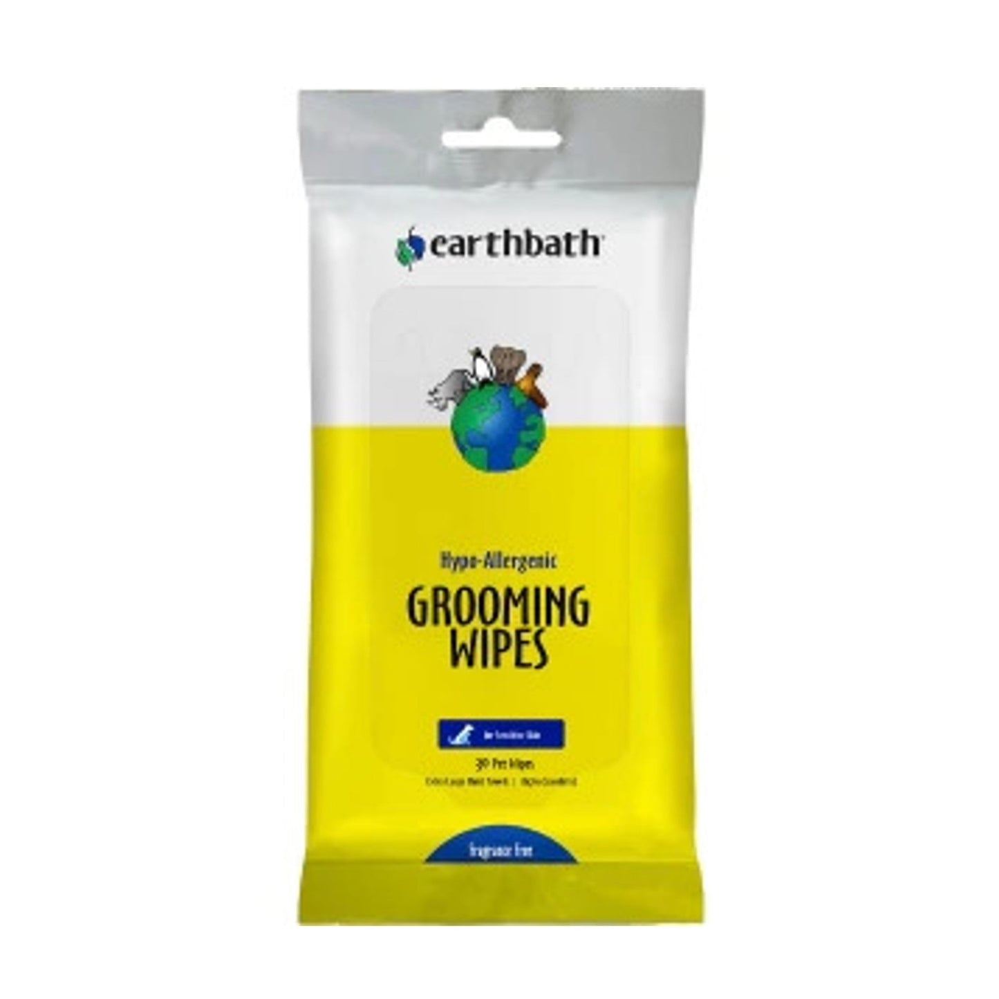 Earthbath Cat Groom Wipes Hypoallergenic 30 Ct