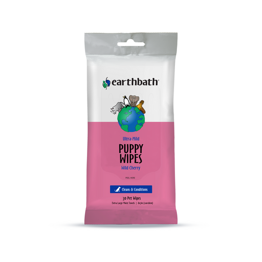 Earthbath Wild Cherry Ultra-mild Puppy Wipes 30ct