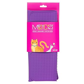 Messy Cats Silicone Cat Litter Mat Purple