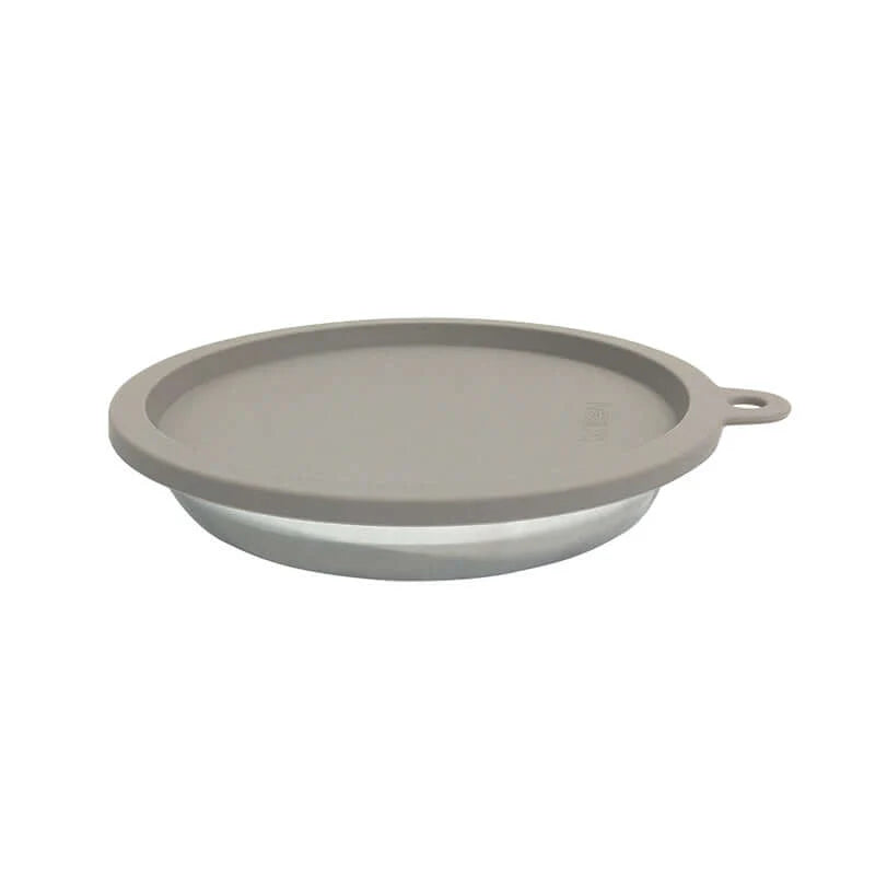 Messy Mutts Silicone Airtight Bowl Cover Gray Large