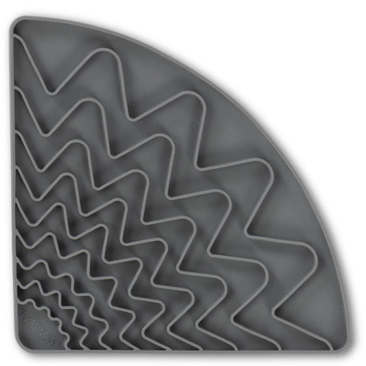 Messy Mutts Triangle Licking Mat Gray
