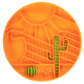 Messy Mutts Interactive Slow Feeder Mat Desert Orange