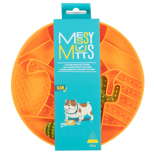 Messy Mutts Interactive Slow Feeder Mat Desert Orange