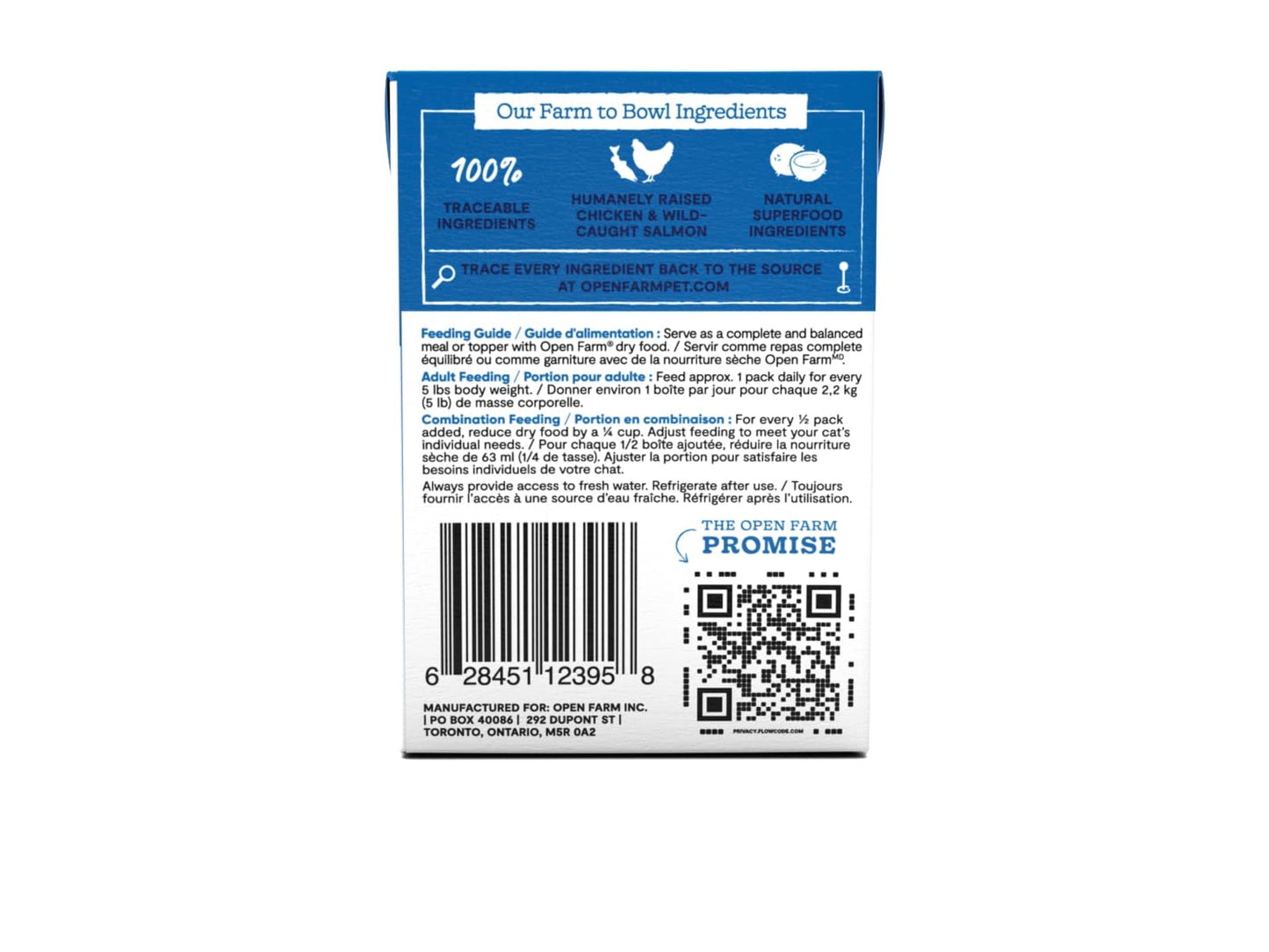 Open Farm Chicken & Salmon Rustic Blend Wet Cat Food 155g