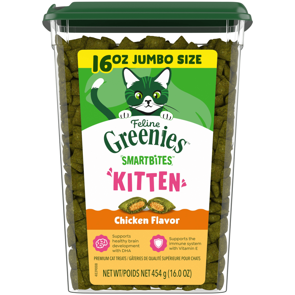 Greenies Feline Smartbites Kitten Treats Chicken Flavor 60g