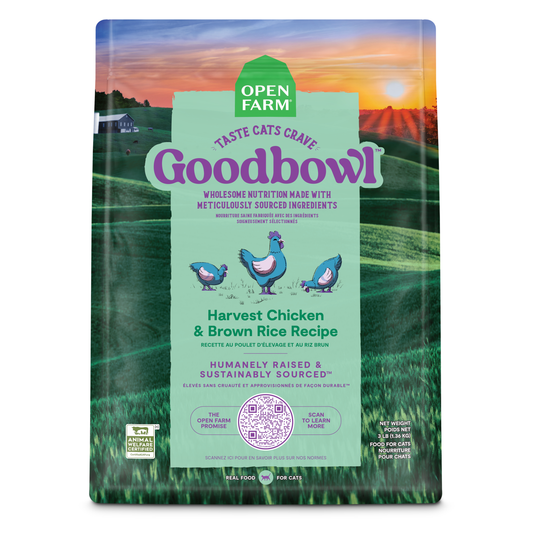 Open Farm GoodBowl Chicken & Brown Rice Recipe Dry Cat Food 1.36kg