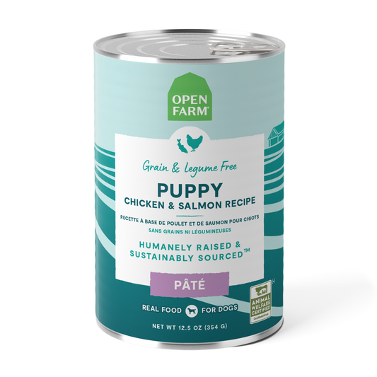 Open Farm Grain-free Puppy Recipe Chicken & Salmon Pate Canned Dog Food  354g