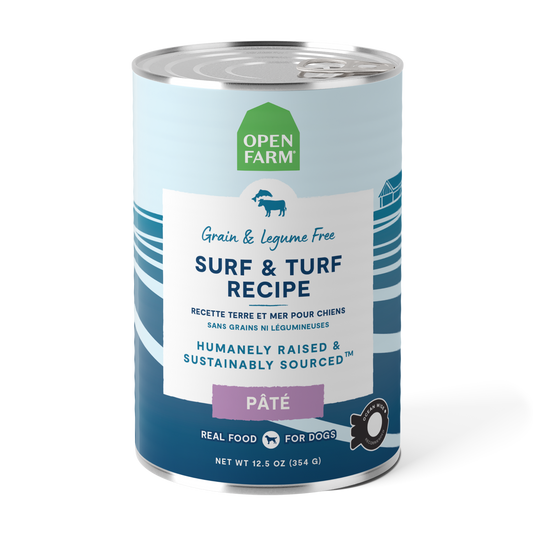 Open Farm Grain-free Surf & Turf Pate Canned Dog Food 354g