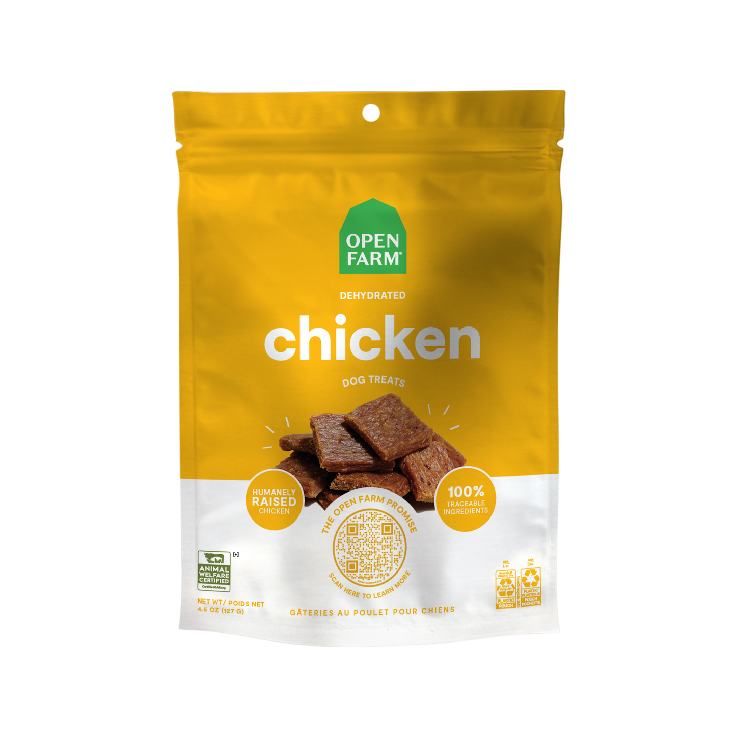 Open Farm Dehydrated  Chicken Treats for Dogs 127g