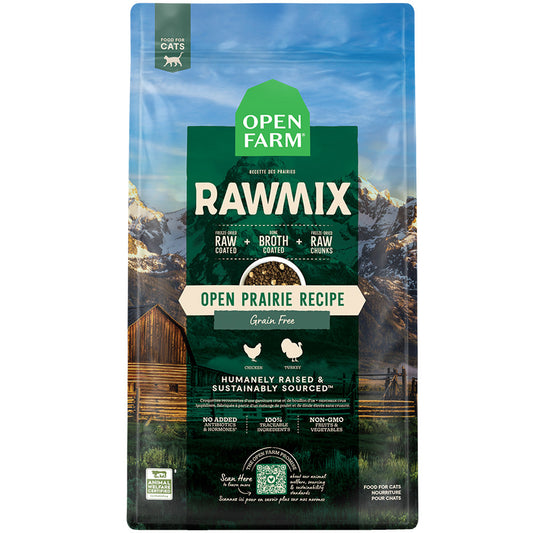 Open Farm RawMix  Open Prairie Recipe Chicken and Turkey Dry Cat Food 1kg